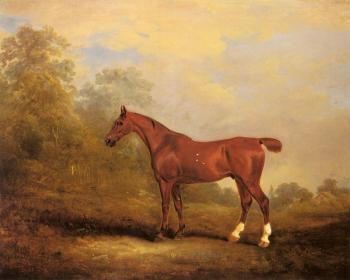 Cecil, a favorite Hunter of the Earl of Jersey in a Landscap